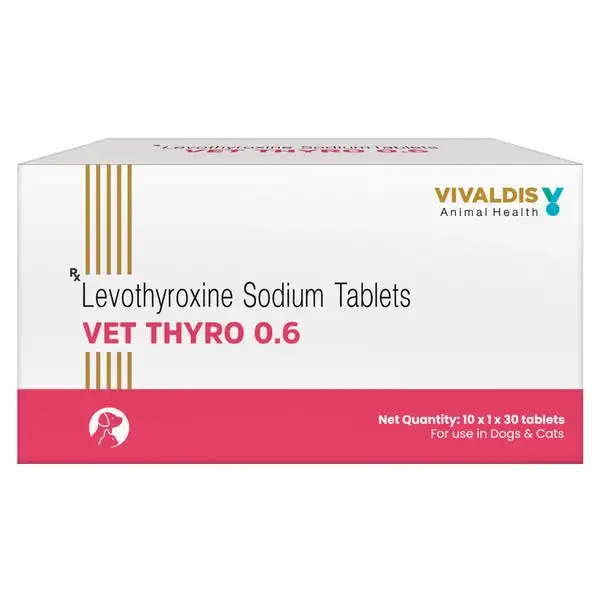 Vivaldis Vet Thyro 0.6 (Levothyroxine Sodium) Tablets for Dogs and Cats