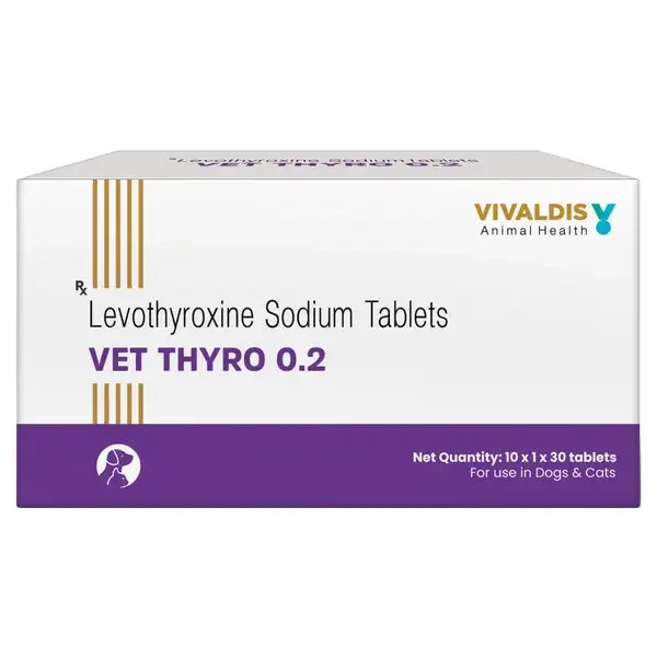 Vivaldis Vet Thyro 0.2 (Levothyroxine Sodium) Tablets for Dogs and Cats