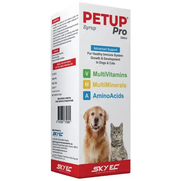 Skyec Petup Pro Syrup MultiVitamin Supplement for Dogs and Cats