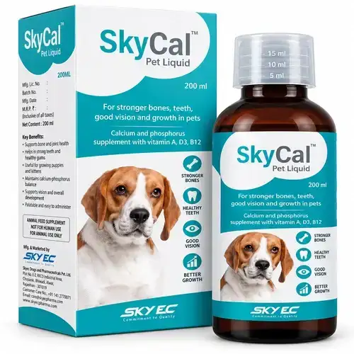 Skyec Sky Cal Calcium Supplement Syrup for Dogs and Cats