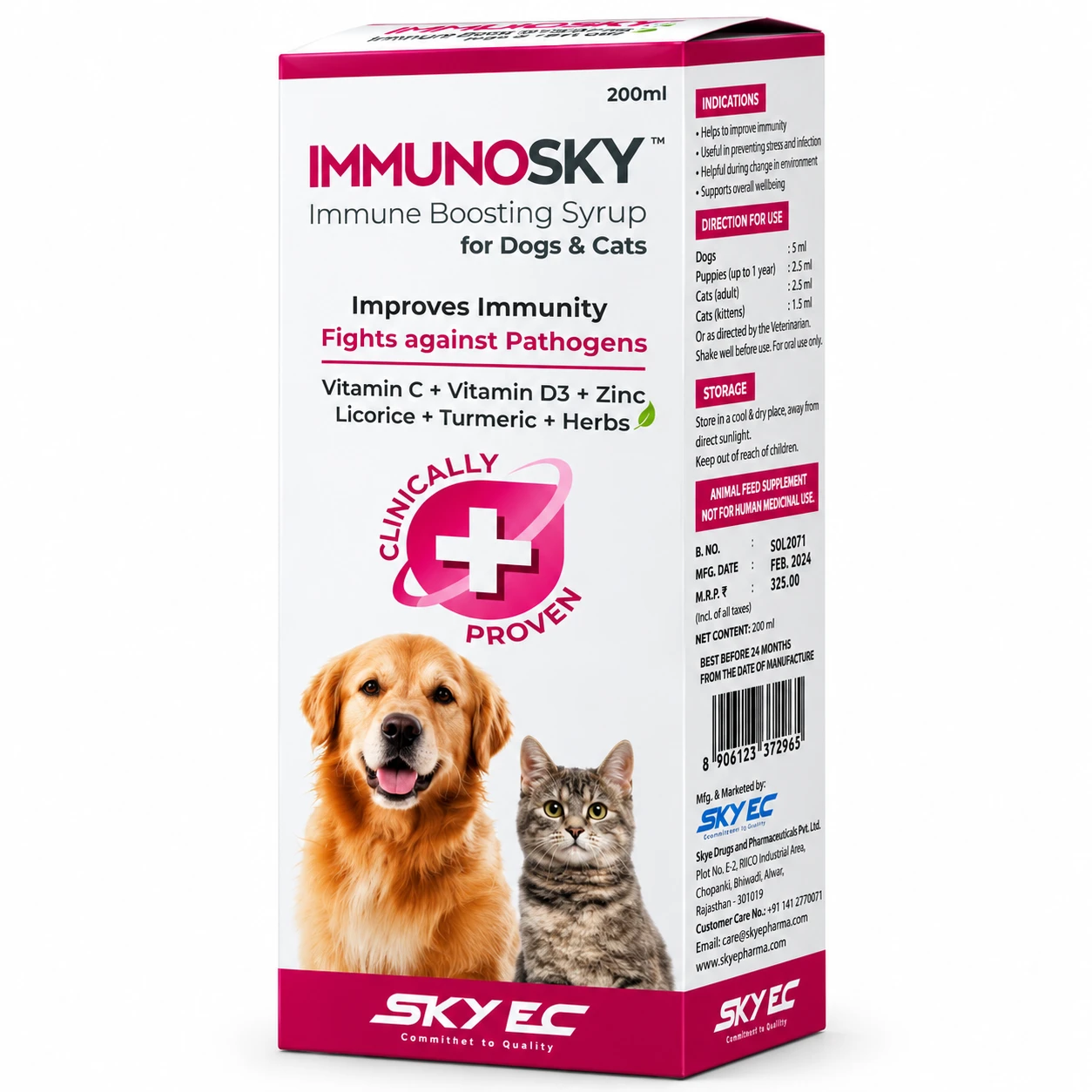 Skyec Immunosky Immunity Booster Syrup for Dogs & Cats