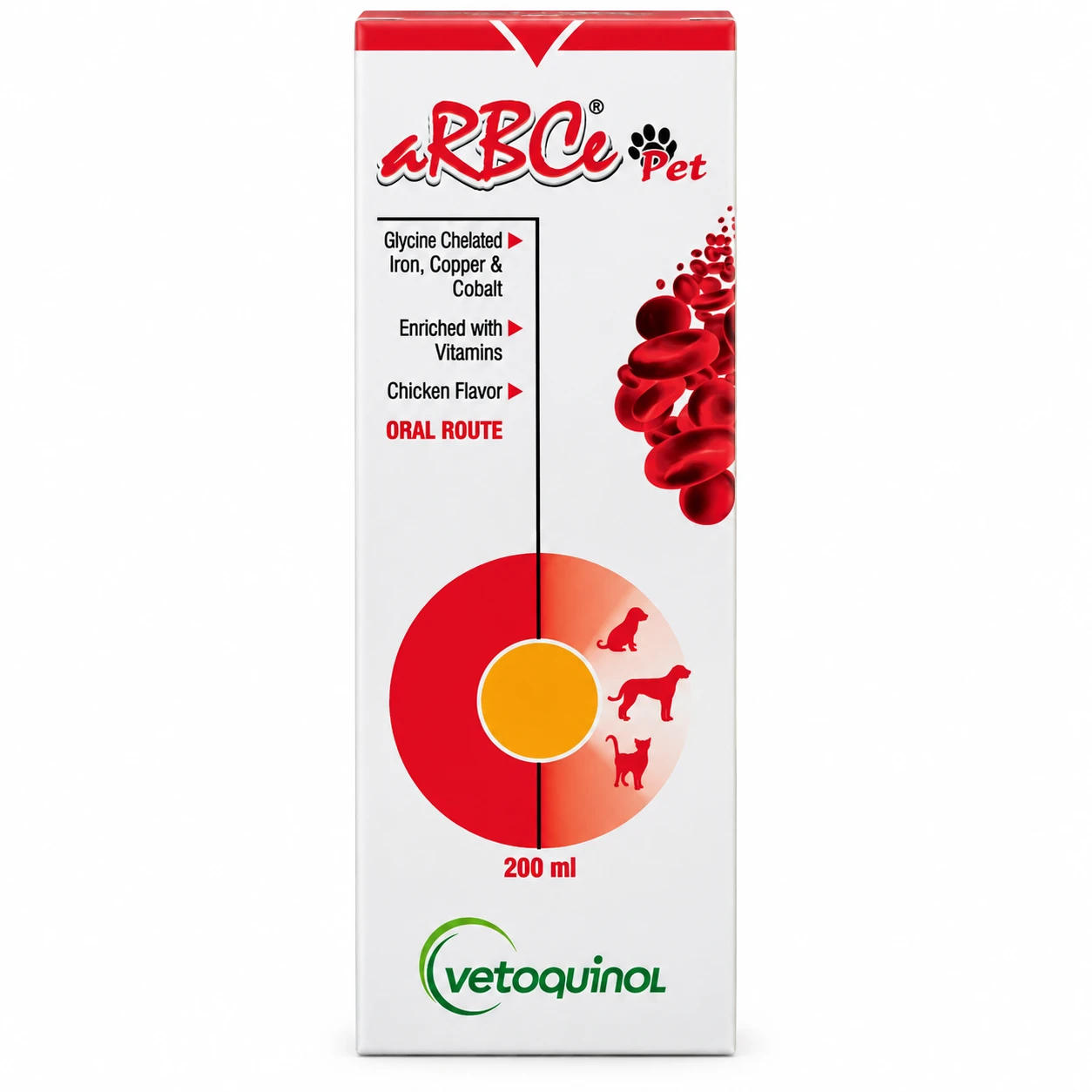 Vetoquinol aRBCe Pet Syrup Hematinic & Nutritional Supplement for Dogs & Cats – 200 ml