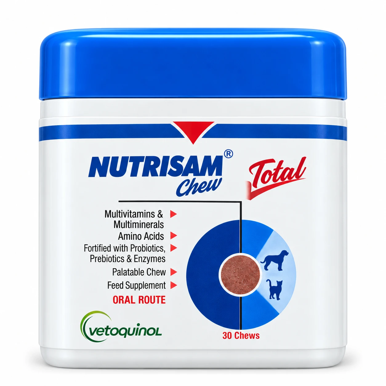Vetoquinol Nutrisam Chew Briskit Vitamin & Mineral Supplement for Dogs & Cats