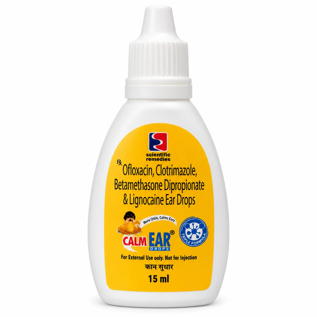 Scientific Remedies Calm Ear Drops for Dogs & Cats – 15 ml